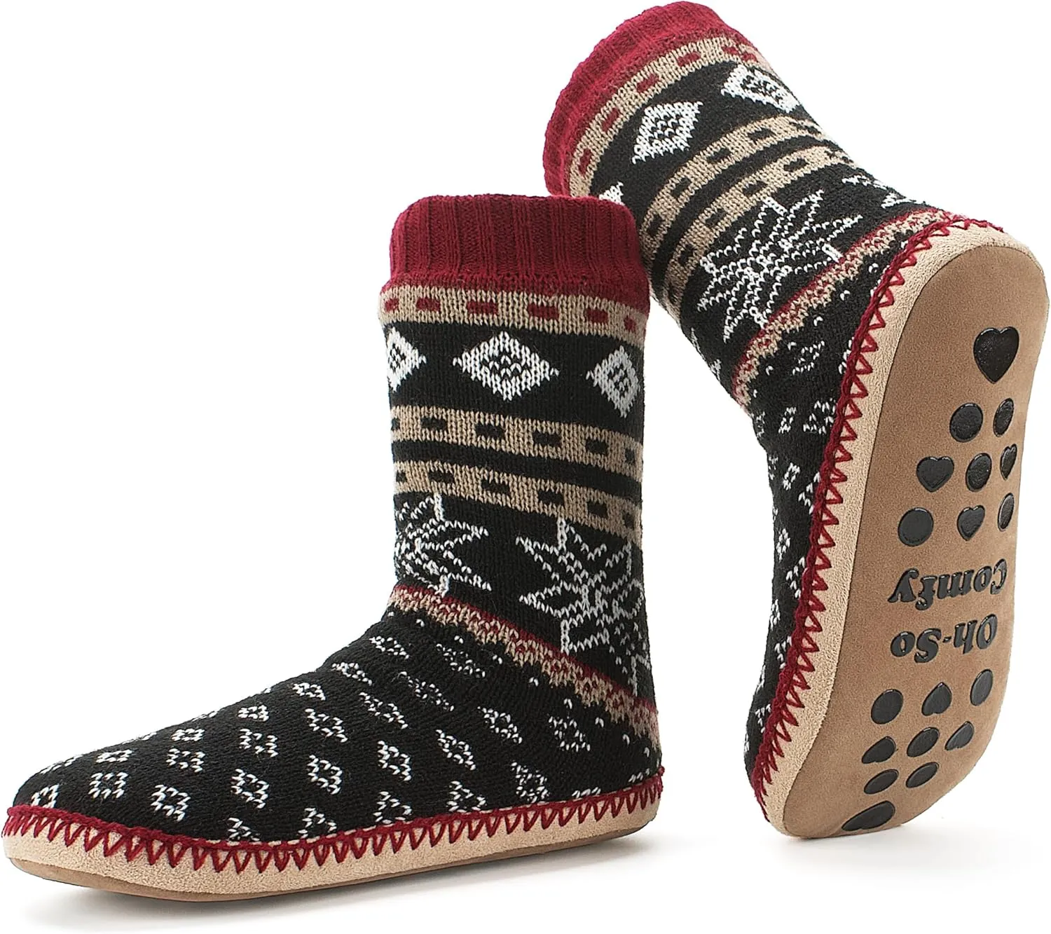 Women's Slipper Socks, Warm Fuzzy House Boots, Winter Fluffy Indoor Shoes, Cozy Christmas Gifts Unique
