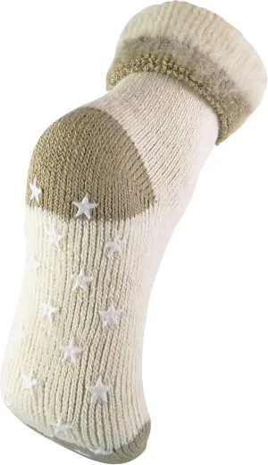 Womens Soft Warm Non Skid Thermal Alpaca Wool Blend Slipper Bed Socks with Grips