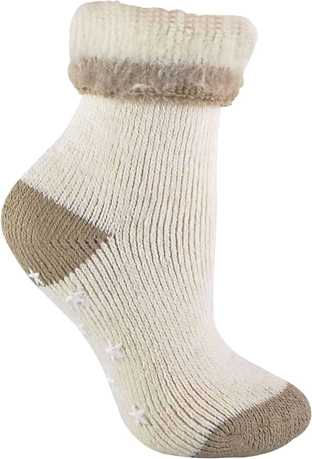 Womens Soft Warm Non Skid Thermal Alpaca Wool Blend Slipper Bed Socks with Grips