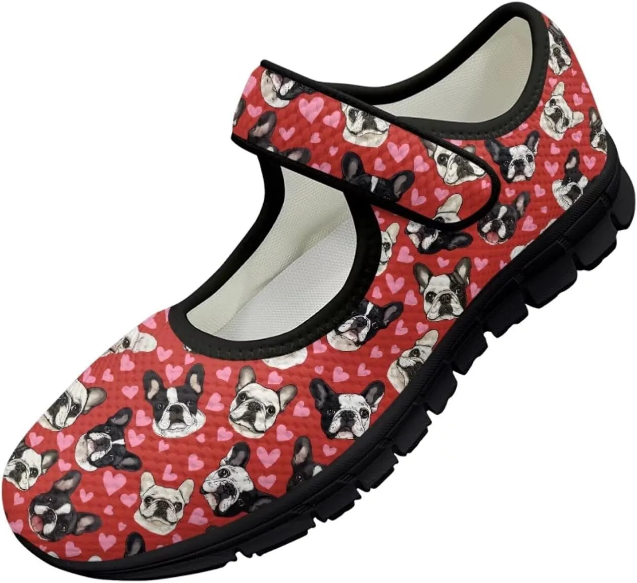 Women's Walking Shoes Lady Fashion Mary Jane Sneakers Breathable Adjustable Working Flat Shoes
