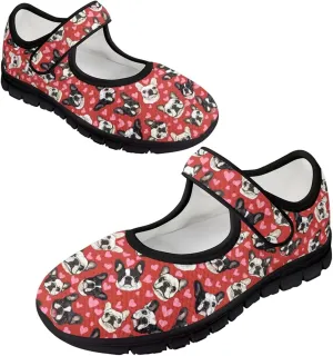 Women's Walking Shoes Lady Fashion Mary Jane Sneakers Breathable Adjustable Working Flat Shoes