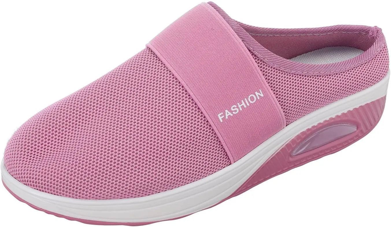 Women's Walking Shoes Orthotic Walking Sneakers Wide Width Non-Slip Sneakers Adjustable Breathable Platform Mesh Sandals