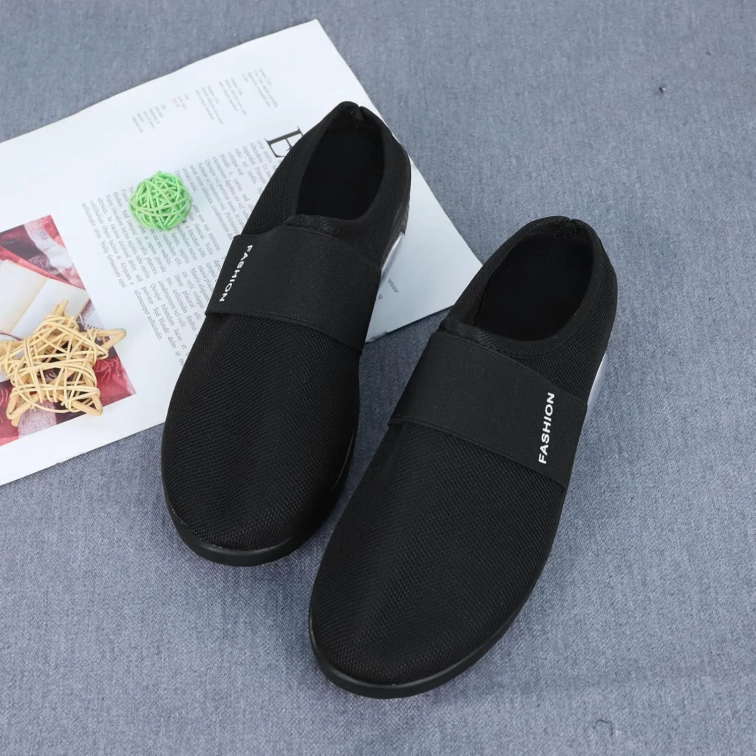 Women's Walking Shoes Orthotic Walking Sneakers Wide Width Non-Slip Sneakers Adjustable Breathable Platform Mesh Sandals