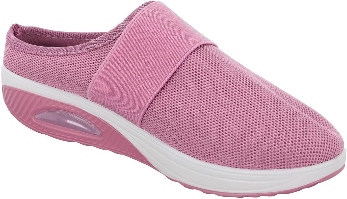 Women's Walking Shoes Orthotic Walking Sneakers Wide Width Non-Slip Sneakers Adjustable Breathable Platform Mesh Sandals