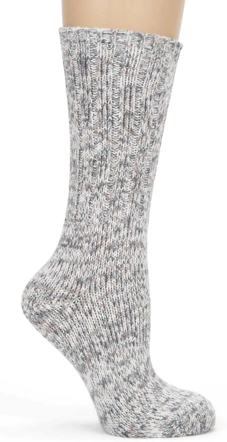 World's Softest Weekend Collection Women's One Size Polyester Ragg Crew Socks