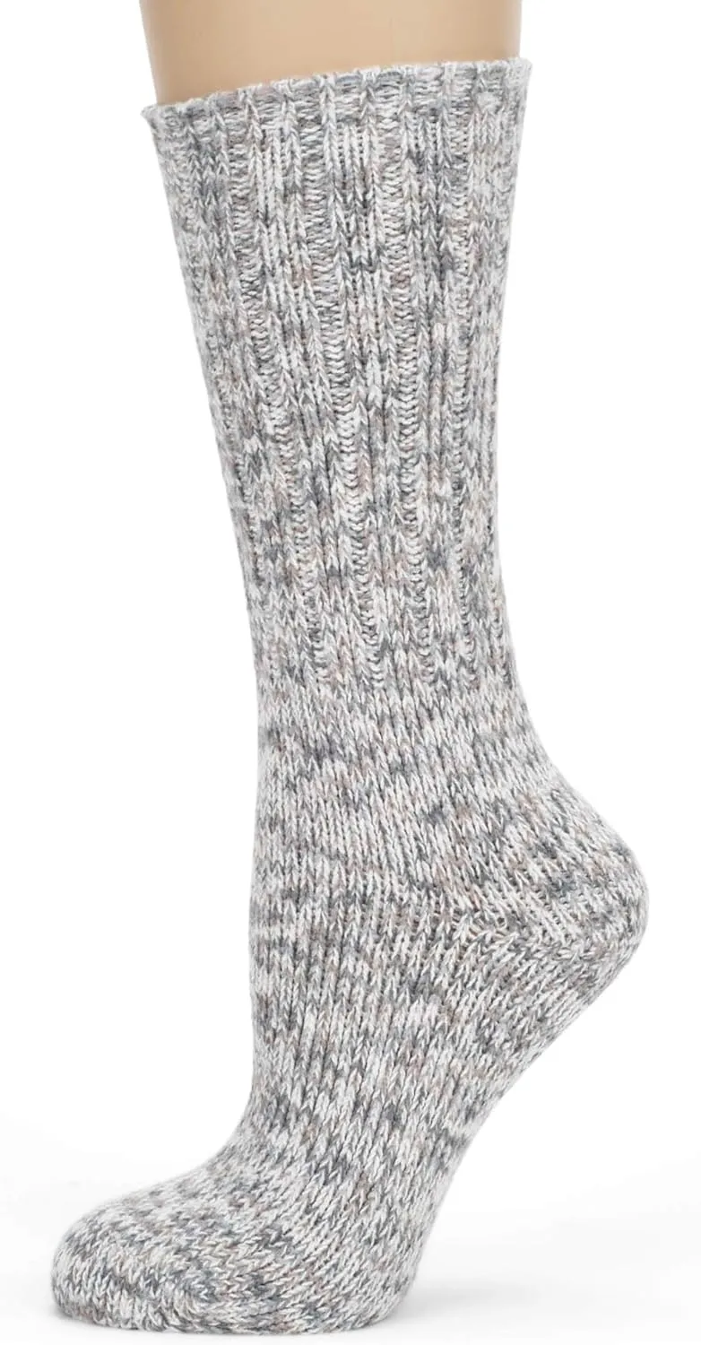 World's Softest Weekend Collection Women's One Size Polyester Ragg Crew Socks
