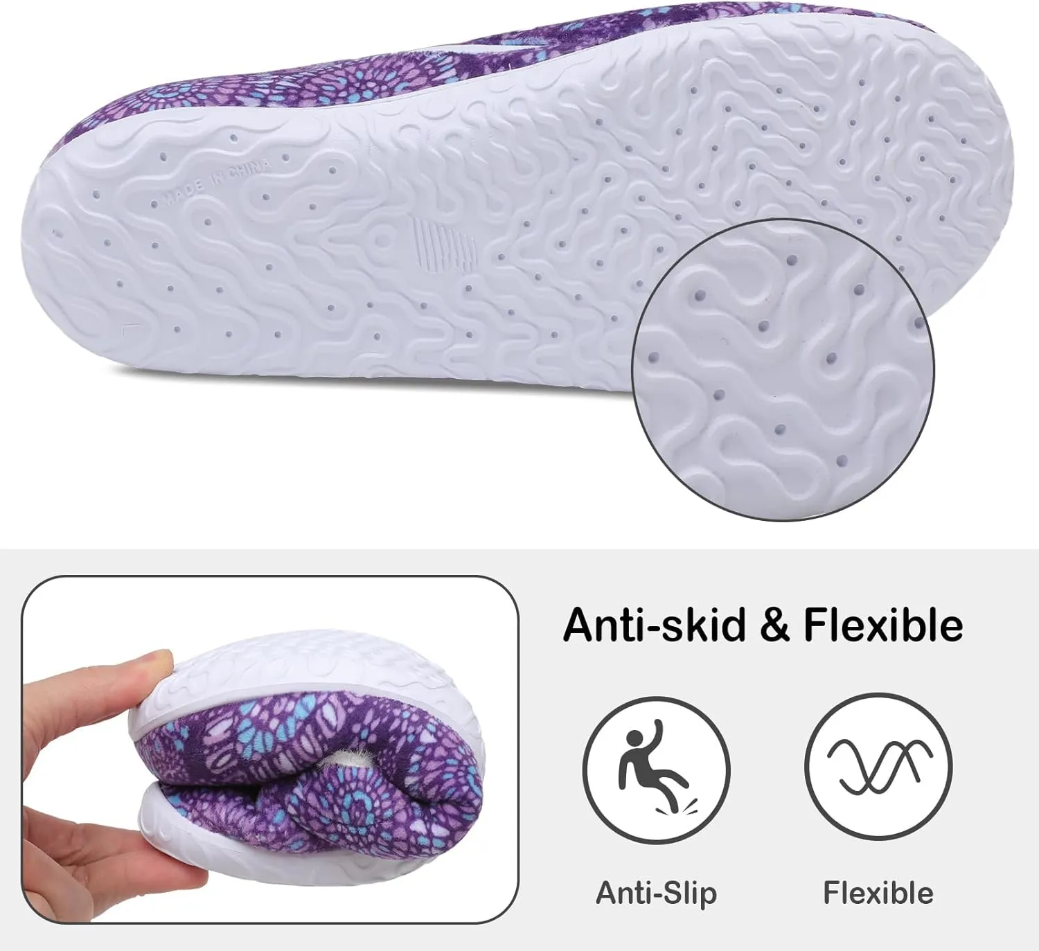 XIHALOOK Womens Mens Fuzzy Slippers Lightweight Closed Back House Shoes Slip on for Indoor Outdoor