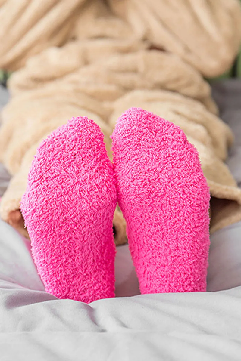 XJ0478 Fuzzy Crew Socks
