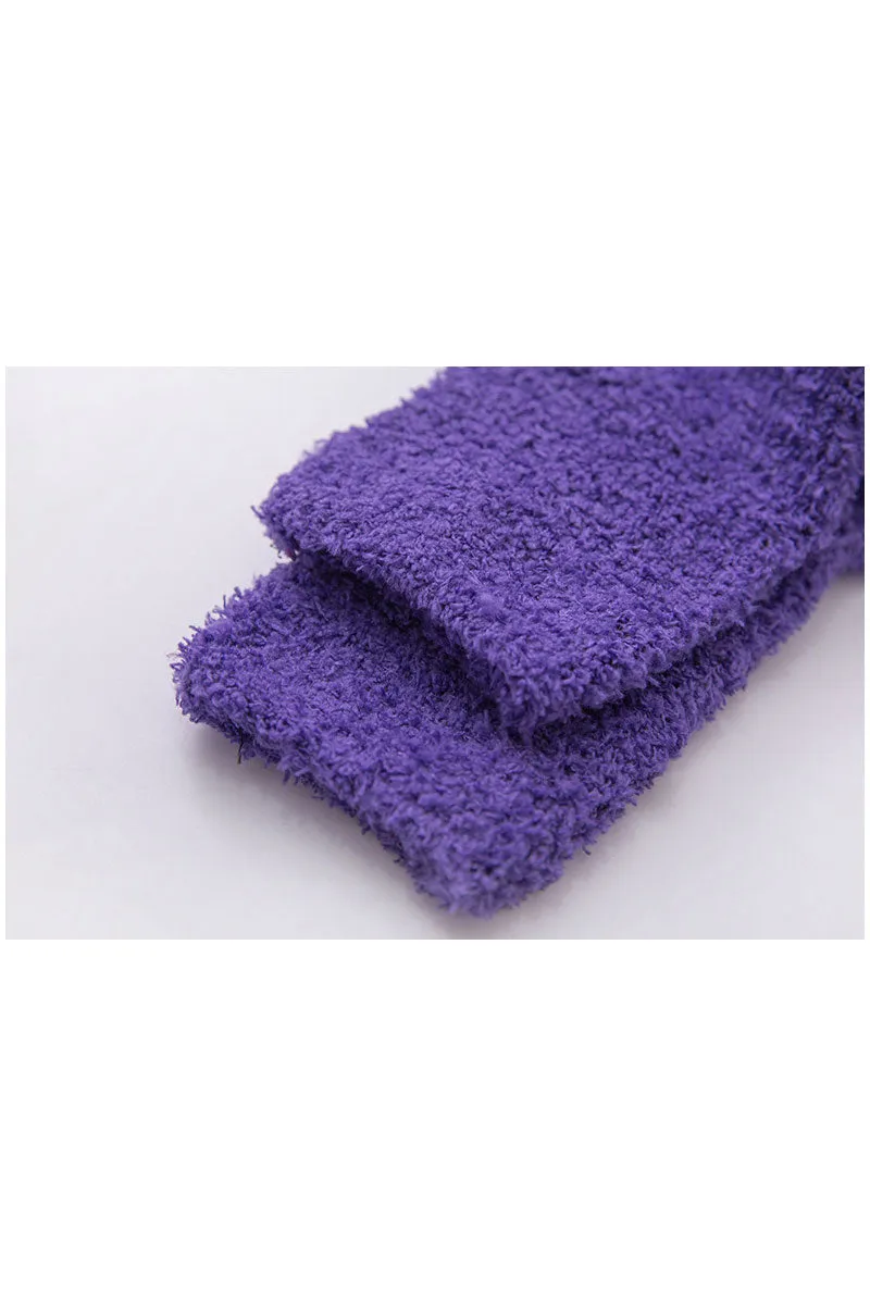 XJ0478 Fuzzy Crew Socks