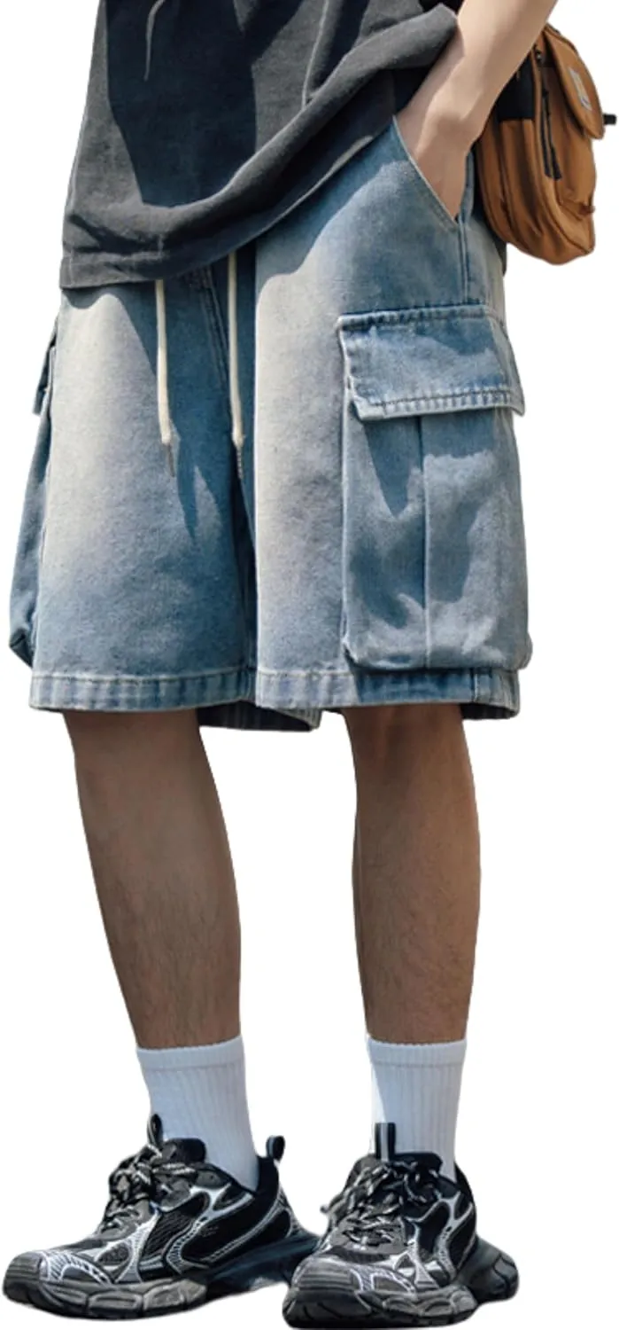 Y2k Baggy Jeans Shorts Men Hip Hop Grunge Vintage Streetwear Skater