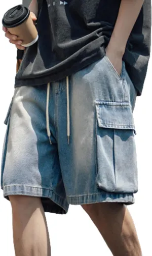 Y2k Baggy Jeans Shorts Men Hip Hop Grunge Vintage Streetwear Skater