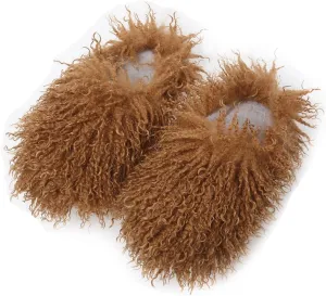 YESBOR Women's Men's Faux Fur House Slippers Fuzzy Fluffy Winter Warm Indoor Flat Slippers