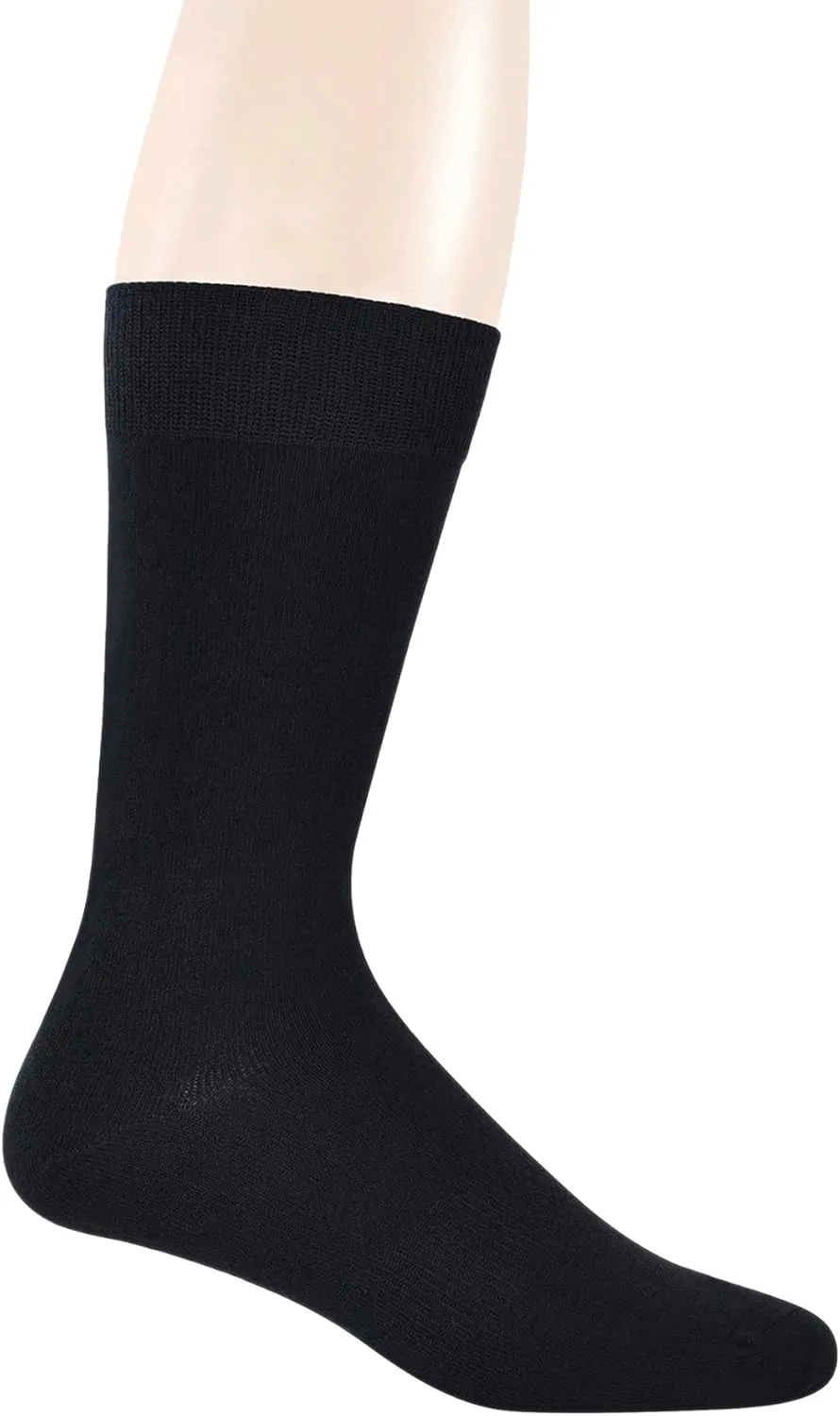 Yomandamor 5 Pairs Men's Crew Dress Socks with Arch Support and Seamless Toe