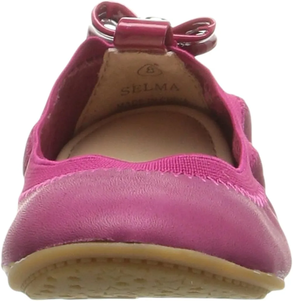 Yosi Samra Girl's Selma Alsina Leather Ballet Flat
