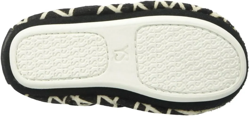 Yosi Samra Unisex-Child Sammie Linear Haircalf Slip on Ballet Flat