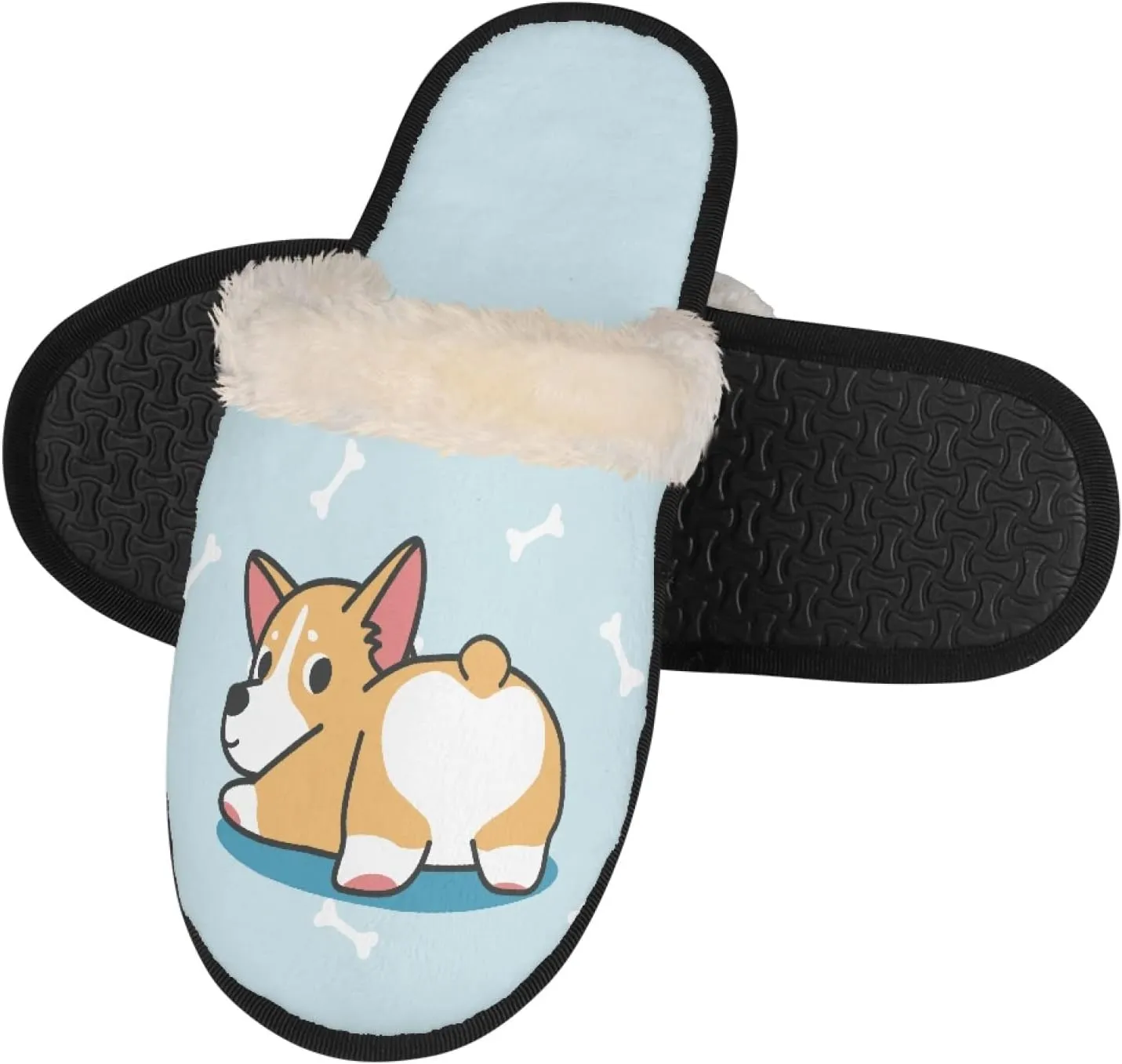Yzaoxia Women Fluffy Slippers Soft Plush House Slippers Winter Warm Cozy Bedroom Slippers Washable