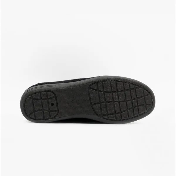 Zedzzz AARON Mens Full Slippers Black/Grey