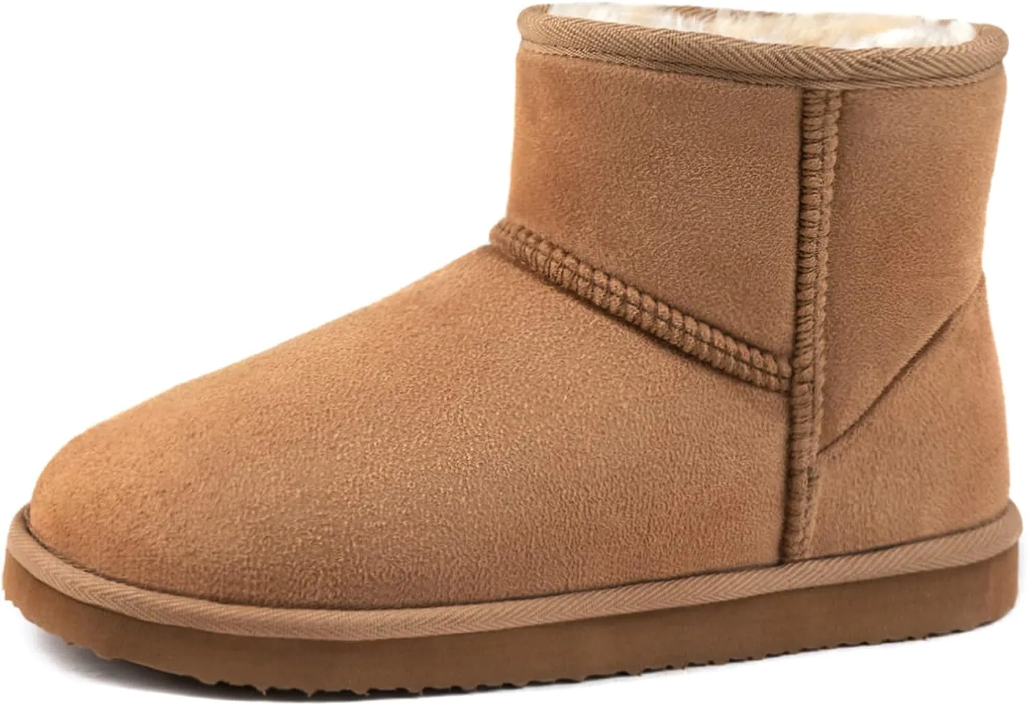 Zizor Women's Cozy Short Bootie Slippers, Winter Warm Hard Bottom House Shoes with Fuzzy Lining