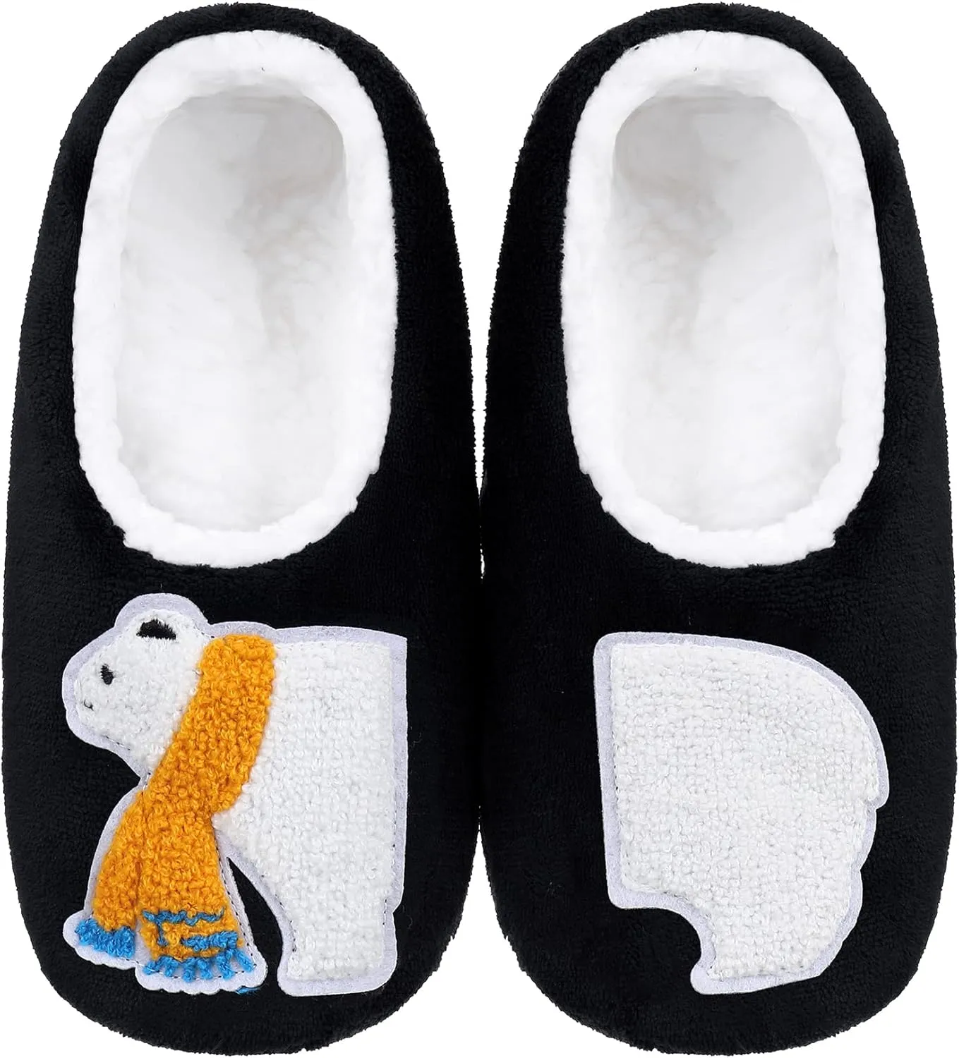 ZYZX Animal Slipper Socks for Women with Grippers Winter Warm Soft Funny Cute Slippers Non Slip Fleece Lining Indoor Fuzzy Socks Gifts Slippers